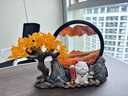 歐梵普（oufanpu）招財貓 擺件喬遷之喜搬家開(kāi)業(yè)禮物送朋友店鋪客廳辦公室前臺裝飾 發(fā)財樹(shù)招財貓擺件-靛藍背靠金山 新居客廳玄關(guān)高檔禮品 曬單實(shí)拍圖