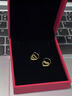 中國黃金（CHINA GOLD）愛心黃金耳環(huán)女款足金桃心形耳墜耳飾情人節(jié)生日禮物送女友愛人 愛心耳環(huán) 約0.6g 曬單實拍圖