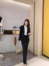 喵媚兒黑色西裝套裝女春秋新款職業(yè)裝大學(xué)生面試正裝氣質(zhì)工作服西服外套 單件黑色西裝 L 【建議98-107斤】 曬單實(shí)拍圖