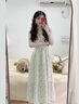 唐菓蜜碎花連衣裙女2025春夏新款女裝韓版時(shí)尚甜美減齡森系風(fēng)吊帶套裝裙 綠色開衫+碎花裙子 M 曬單實(shí)拍圖