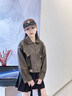 迪士尼女童皮衣外套春季短款2025新款時髦小女孩皮夾克潮酷穿搭機(jī)車上衣 咖色 140 曬單實(shí)拍圖