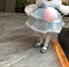 百麗（Belle）童鞋女童愛(ài)莎公主鞋春秋時(shí)尚單鞋兒童水晶亮片鞋小女孩皮鞋中大童 藍色-DE3353 26 曬單實(shí)拍圖