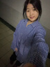 FSHE藍色格子襯衫女上衣2025秋季長(cháng)袖寬松休閑氣質(zhì)薄款小個(gè)子襯衣女裝 藍色格子 S 曬單實(shí)拍圖