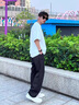 仕步凡 SIGOFAD冰絲長(zhǎng)褲子男夏季薄款休閑垂感直筒闊腿速干運(yùn)動(dòng)褲子夏季男士 黑色 XL 曬單實(shí)拍圖