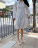 依思 Q（exull）拖鞋女夏季2025新款軟底增高防滑高跟鞋女小香風(fēng)法式外穿涼拖鞋女 米色-軟底跟高3.5cm 37 曬單實(shí)拍圖