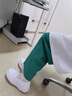 軟底護士鞋女春夏季新款防滑醫護小白單鞋真皮平底坡跟透氣工作鞋 藍花 (鏤空) 42 （標準運動(dòng)鞋碼） 曬單實(shí)拍圖