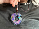 QMXD時來好運感溫變色項鏈男士可隨體溫變化琉璃項鏈吊墜男女款吊墜飾 變色時來運轉(zhuǎn)+祥云繩 曬單實拍圖