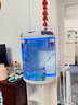 閩江（minjiang）半圓形魚缸水族箱圓柱型金魚缸客廳生態(tài)造景免換水錦鯉烏龜缸 純白色+禮包+升級過濾 BY560（魚缸+儲物柜子） 曬單實拍圖