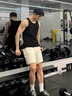 迪伽達無袖T恤男士夏季新款運動健身背心潮牌高級感美式打底衫內搭t恤 BNGYL-7100黑色 XL 曬單實拍圖