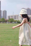 爾山集女童連衣裙吊帶裙2025夏季新款女寶韓版背心裙度假沙灘露背清涼感 米色 110 cm 曬單實(shí)拍圖