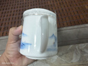 金鑲玉羊脂玉瓷陶瓷茶杯辦公室馬克杯茶水分離喝茶水杯子 博古雅藍描金辦公杯 曬單實拍圖