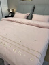 水星家紡四件套純棉100全棉磨毛床單被套輕奢床上用品 迪奧豆沙粉【送精美包裝】 床單款 1.5床單四件套/被套2.0x2.3 曬單實(shí)拍圖