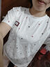 FOX.G女士短袖白色t恤女新款2025衣服女裝夏季打底衫t恤衫半袖正肩上衣 彩色小星星白t恤 L 【建議115-130斤】 曬單實(shí)拍圖