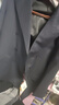CULTUM【可機洗 70羊毛】免熨燙半麻襯商務通勤雙排扣條紋西服套裝男 深藏藍條紋兩件套 54 B 曬單實拍圖