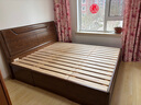 光明家具 實(shí)木床水曲柳大床現代簡(jiǎn)約實(shí)木床雙人床臥室婚床 1501G 1.8米箱體床 曬單實(shí)拍圖