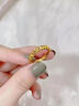 中國(guó)黃金（CHINA GOLD）黃金戒指女士新足金四葉草戒指首飾素圈指環(huán)生日送女朋友生日禮物 足金戒指 約2.1g【玫瑰禮盒】 曬單實(shí)拍圖