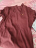 愛(ài)居兔設計感T恤女2025年春季新款復古絲巾修身T恤ENTBJ1Q002A 暗紅02 L 曬單實(shí)拍圖