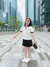 小豬彼特女童學(xué)院風(fēng)套裝夏季2025新款兒童短袖短裙洋氣夏裝大童女孩連衣裙 6017藍(lán)色牛仔裙 150 cm 曬單實(shí)拍圖