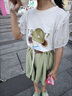 G.DUCKKIDS女童套裝夏季洋氣女大童短袖裙褲兩件套女孩2025新款網(wǎng)紅兒童夏裝 綠色套裝 170 cm 建議年齡14-15歲 曬單實(shí)拍圖