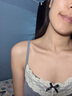泉碧焱蕾絲吊帶背心女帶胸墊純欲風(fēng)緊身打底衫修身可外穿辣妹無(wú)袖上衣 蕾絲小蝴蝶結吊帶【灰色】 均碼 【建議80-135斤】 曬單實(shí)拍圖