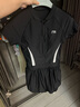 李寧（LI-NING）泳衣女士連體二合一泳褲游泳衣保守遮肉溫泉游泳裝備5081黑白XL 曬單實(shí)拍圖