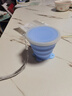 可折疊水杯便攜式杯子漱口杯伸縮杯硅膠旅行折疊杯旅游壓縮杯戶(hù)外 硅膠折疊水杯-藍色- 1個(gè) 180ml 曬單實(shí)拍圖