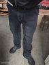 增致牛仔（ZENGZHI）增致牛仔男裝加絨牛仔褲寬松直筒彈力舒適厚款保暖牛仔長(zhǎng)褲 藍(lán)黑色 34 曬單實(shí)拍圖