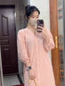 朗茵孕婦春裝連衣裙2025新款孕婦裝網(wǎng)紅寬松時(shí)尚春秋款套裝襯衫兩件套 粉色襯衫裙 L 曬單實(shí)拍圖