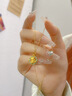 中國黃金（CHINA GOLD）黃金項鏈女士足金小熊吊墜純金七夕情人節(jié)禮物送女友老婆 足金小熊吊墜約1.5g*配銀鏈 曬單實拍圖