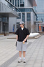 GXG男裝 多孔設(shè)計(jì)短袖襯衫通勤戶外透氣襯衣男上衣 2025夏季新品 黑色 M 曬單實(shí)拍圖