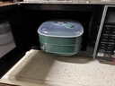 京悠雨德國微波爐蒸籠專(zhuān)用器皿加熱包子饅頭加厚耐高溫帶蓋家用蒸盒蒸米 白色1層【底座+蓋+1屜】 送蒸布 曬單實(shí)拍圖