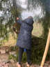 波司登（BOSIDENG）【反季】羽絨服男女同款情侶裝中長款連帽90絨商場同款運動外套 黑灰涂鴉線條9BX2 L 170/92A 曬單實拍圖