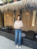 謎秀裸粉色假兩件襯衫女2025春夏新款蕾絲花邊吊帶通勤慵懶外穿上衣 柔霧粉 襯衫 S 曬單實(shí)拍圖