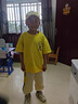 G.DUCKKIDS小黃鴨童裝男童夏裝套裝薄長(zhǎng)褲2025新款短袖中大童兩件套夏季衣服 黃色【OX款】 140 (建議125-135cm 7-8周歲） 曬單實(shí)拍圖