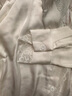 曼系（meonsill）夏季睡衣女薄款蕾絲性感白色襯衫家居服寬松開(kāi)衫冰絲短褲長(cháng)袖套裝 D33260 兩件套 M 曬單實(shí)拍圖