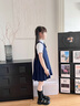 衣諾坊女童連衣裙校服套裝演出服學(xué)生 連衣裙套裝：藏青 120 曬單實拍圖
