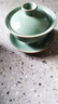 靈青坊青瓷蓋碗茶杯大號手工三才蓋碗陶瓷單個(gè)泡茶碗功夫茶具汝窯家用哥窯冰裂紋開(kāi)片可養防燙敬茶碗 哥窯梅子青 曬單實(shí)拍圖