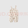 巴厘小豬嬰兒背帶褲秋冬季夾絲加厚保暖連身長褲連體衣服休閑 花朵小狗 100 cm 曬單實(shí)拍圖