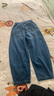 MiniPeace太平鳥童裝男童牛仔長(zhǎng)褲FAHAF1213 牛仔中藍(lán) 140cm 曬單實(shí)拍圖