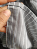 以堡狼（YIBAOLANG）夏季新款條紋短袖襯衫男士休閑夏季韓版潮流襯衣男裝修身免燙 892灰色 M【推薦90-105斤】 曬單實(shí)拍圖
