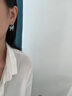 HEFANG何方珠寶閃閃蝴蝶耳環(huán)設計感女士輕奢高級感生日禮物送女友 銀色/耳環(huán) 曬單實拍圖