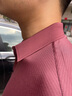 喬沃（JOW）【68%醋酸】高端輕奢商務(wù)休閑條紋POLO衫男夏季中年男士短袖T恤 曬單實(shí)拍圖
