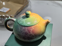景德鎮陶瓷泡茶壺創(chuàng  )意中式手工扒花顏色釉漸變功夫茶具茶水分離泡茶器 扒花茶壺-錦繡 曬單實(shí)拍圖