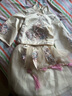 G.DUCKKIDS兒童漢服女童秋裝2025春秋季新款中國(guó)風(fēng)古裝襦裙小女孩連衣裙子 香檳色兩件套 110 cm 曬單實(shí)拍圖