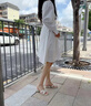 依思 Q（exull）拖鞋女夏季2025新款軟底增高防滑高跟鞋女小香風(fēng)法式外穿涼拖鞋女 米色-軟底跟高3.5cm 37 曬單實(shí)拍圖