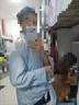 PMOG露肩條紋長(zhǎng)袖襯衫女韓風(fēng)設(shè)計(jì)小眾中長(zhǎng)款男友風(fēng)襯衣慵懶氣質(zhì)上衣 露肩條紋襯衫 L 曬單實(shí)拍圖