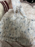 沂歆夏季吊帶裙連衣裙女裙子2025年新款純欲碎花長裙氣質(zhì)高級感小個子 【藍色】掛脖收腰印花連衣裙 L 【建議體重約105-120斤】 曬單實拍圖