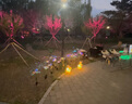 巧丂 地插煙花燈 太陽能充電庭院燈室外花園院子陽臺景觀氛圍裝飾燈 120燈彩色*8模式 曬單實拍圖