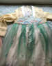 巴拉巴拉童裝女童漢服國風(fēng)連衣裙春秋寶寶襦裙演出服兒童裙子 黃綠色00334 100 曬單實(shí)拍圖