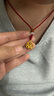 中國黃金（CHINA GOLD）蛇盤兔黃金吊墜足金生肖蛇項鏈本命年七夕情人節(jié)禮物送女朋友老婆 【京速達(dá)】蛇盤兔吊墜-圓扣 約0.5g【贈銀鏈】 曬單實拍圖
